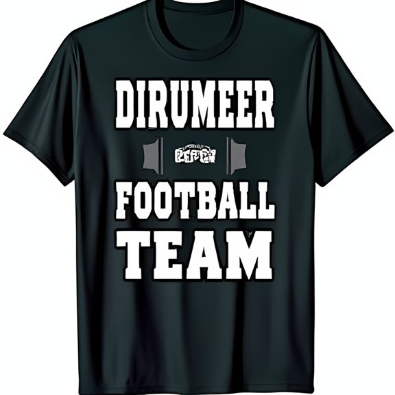 Stylish Black T-Shirt with 'DIRUMEER TEAM' Graphic