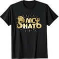 thumbnail image 1 of Stylish Black T-Shirt with Design & MCY SHATO Text Eye Catching Burst, 1 of 5