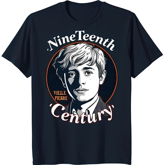 Stylish Black T-Shirt with Eye Catching Chest Graphic: 'Nineteenth ' Design