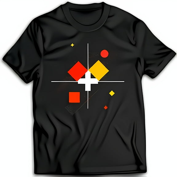Stylish Black T-Shirt with Eye Catching Graphic Design for Any Occasion