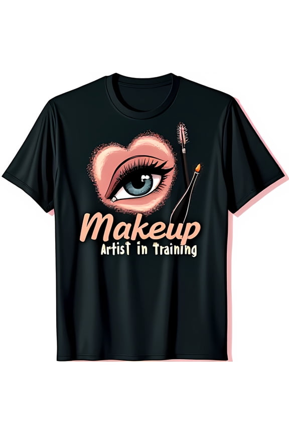 Stylish Black T-Shirt with Eye Graphic & Artist in Text