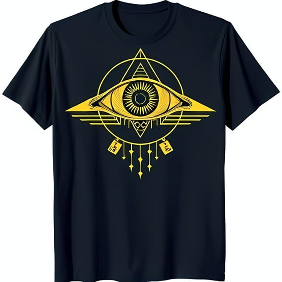 Stylish Black T-Shirt with Eye Graphic and Design Unique Art