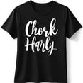 thumbnail image 1 of Stylish Black T-Shirt with Fun 'Chork Harly' Graphic Print, 1 of 5