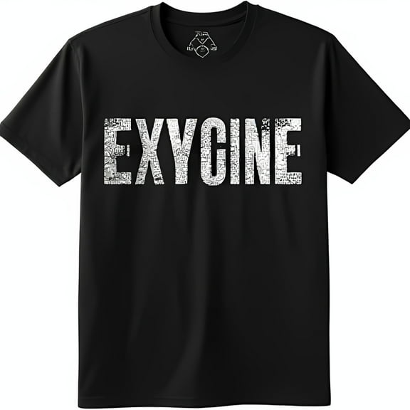 Stylish Black T-Shirt with Glittery EXYCINE Graphic Design Soft & Comfortable