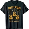 thumbnail image 1 of Stylish Black T-Shirt with Gold Guitars & Unique Text Design, 1 of 5