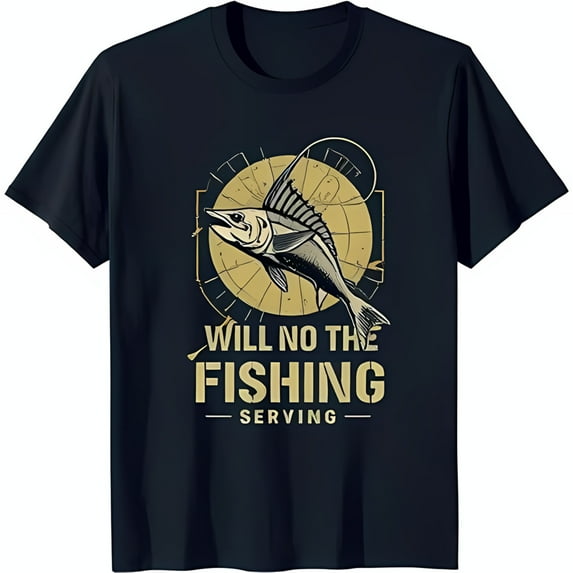 Stylish Black T-Shirt with Gold Marlin Graphic & Design for Enthusiasts