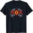 thumbnail image 1 of Stylish Black T-Shirt with Gothic 'TOT' Graphic & Dramatic Design, 1 of 5