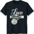 thumbnail image 1 of Stylish Black T-Shirt with 'Love' Graphic and Design for Fans, 1 of 5