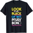 thumbnail image 1 of Stylish Black T-Shirt with Playful Graphic Design & Bold Colorful Text, 1 of 5