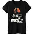 thumbnail image 1 of Stylish Black T-Shirt with Pristine s Massage Therapist Design, 1 of 5