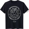 Stylish Black TShirt with Unique Circular Graphic Print 'INSPASSENTAL