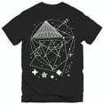 thumbnail image 1 of Stylish Black T-Shirt with Unique White Geometric Graphic Design, 1 of 5