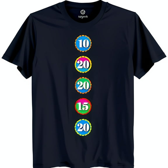 Stylish Black T-Shirt with Vibrant Circle Graphic Unique Design