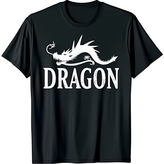 Stylish Black T-Shirt with White Graphic Design Bold Print