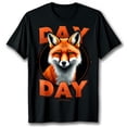 thumbnail image 1 of Stylish Black T-Shirt with Worn DAY Graphic and Red Design, 1 of 5