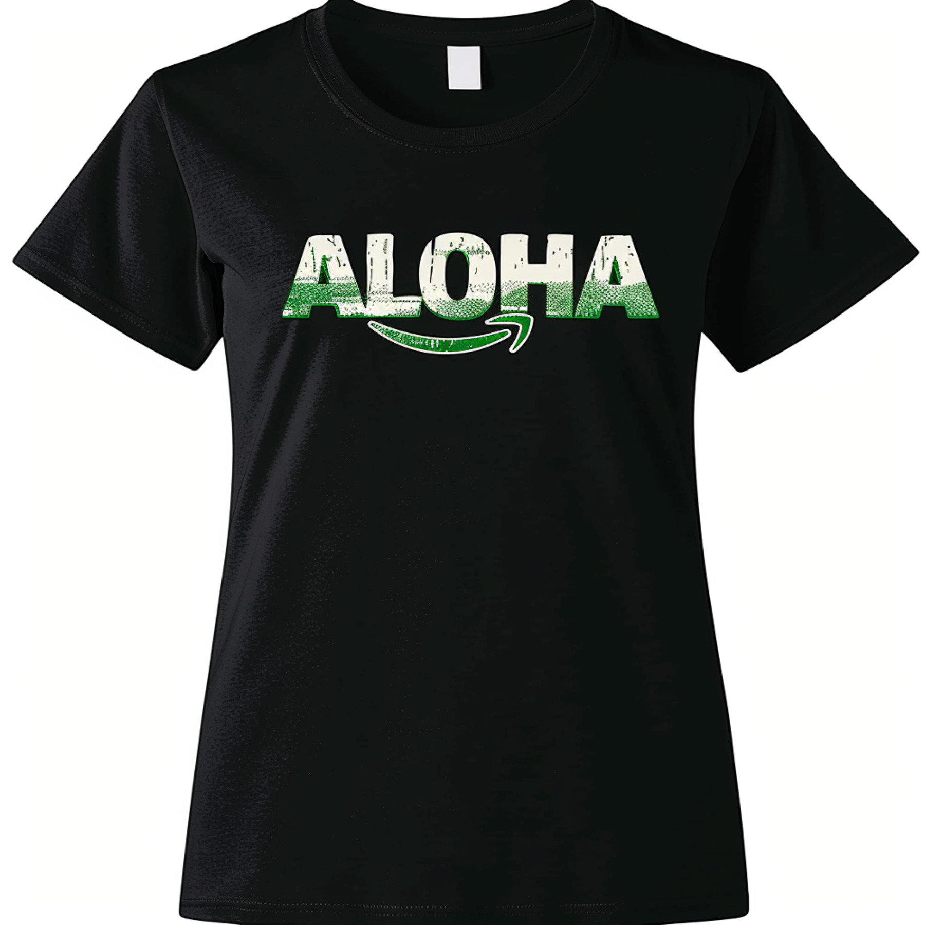 Stylish Black Tee With Aloha Hawaii Volleyball Logo Women s Team Shirt stylish-black-tee-with-aloha-hawaii-volleyball-logo-women-s-team-shirt
