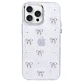 thumbnail image 1 of Stylish Glitter Clear Soft Case for iPhone 16 Pro Max - 3D Bow Design Protective Cover for 6.9" iPhone 16, 1 of 7