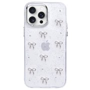 Stylish Glitter Clear Soft Case for iPhone 16 Pro Max - 3D Bow Design Protective Cover for 6.9" iPhone 16