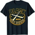 thumbnail image 1 of Stylish Blue T-Shirt with Bold Black Ski Graphic & Crossed Skis, 1 of 5