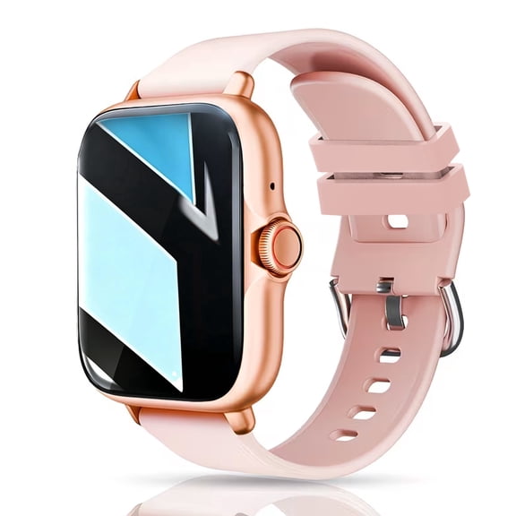1.83" HD Smart Watch for Android & iOS, Wireless Call, Music Player, Notifications, Fitness Tracker for Men & Women (Pink)