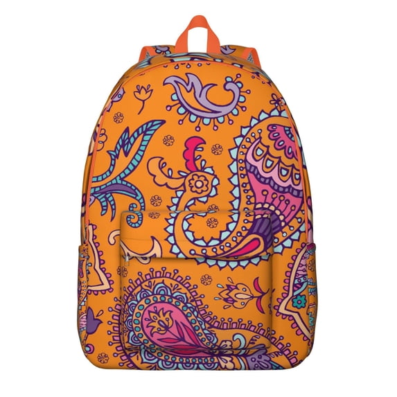 Stylish Bohemian Paisley Backpack, Large Capacity Durable Daypack for School College, Lightweight Laptop Bag, Ideal Gift for Teens Women