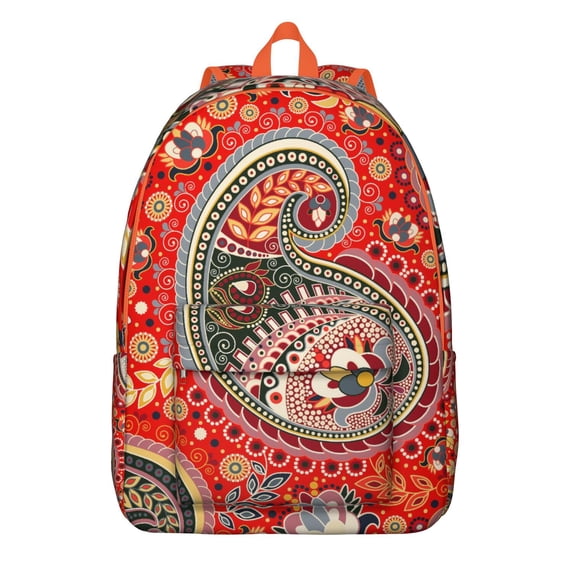 Stylish Bohemian Paisley College Backpack, Durable School Bookbag with Laptop Sleeve, Large Capacity Daypack for Students, Perfect Gift Idea for Women and Teens