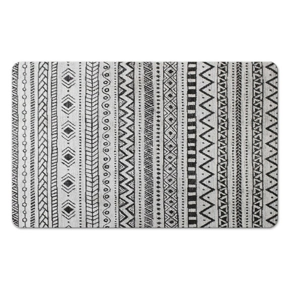 Stylish Boho Bathroom Runner Rug, 20x32 in - Non-Slip Moroccan Geometric Design. Soft, Machine-Washable Long Bath Mat Perfect for Bathtub, Sink, Shower. Bring Home the Farmhouse Charm!