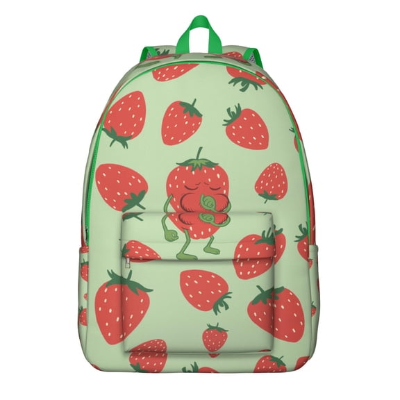 Stylish Boho Belt Bag with Strawberry Lover Design – Fresh Red Berries Pattern, Cute and Artistic Fruity Print, Perfect for Summer