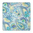 thumbnail image 1 of Stylish Boho Floral Square Table Cover, 34x34 Inch with Elastic Edging for a Perfect Fit on Standard Card Tables, 1 of 6