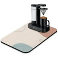 thumbnail image 1 of Stylish Boho Theme Coffee Mat, 19.5x12in Absorbent Diatom Mud Material for Dish Drying, Coffee Mat Perfect for Coffee Stations Cute Abstract Stones Design for Coffee Machine Protection and Decor, 1 of 7