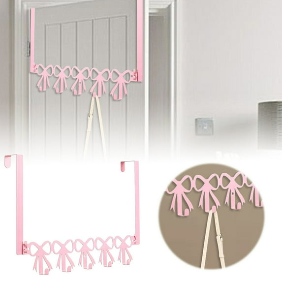 Bow Shaped Door Hook and Hanger - Stylish Wall Mounted Accessory for Towel and Room Décor