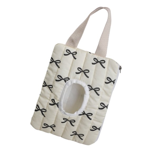 Stylish Bowknot Tissue Organizers Cotton Handy for Keychain or Purse Attachment