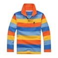 thumbnail image 1 of Stylish Boys Long Sleeve Striped Casual Shirt with Comfortable Soft Fabric and Secure Button Front Closure,Sky Blue 8, 1 of 2