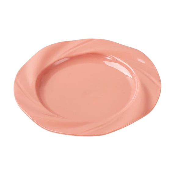 Stylish Breakfast Plates, Elegant Ceramic-Look Dinnerware, Unique Twisted Rim Design, Perfect for Home and Restaurant Use, Ideal for Modern Dining Enthusiasts