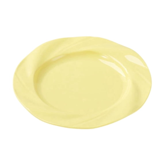 Stylish Breakfast Plates, Elegant Ceramic-Look Dinnerware, Unique Twisted Rim Design, Perfect for Home and Restaurant Use, Ideal for Modern Dining Enthusiasts