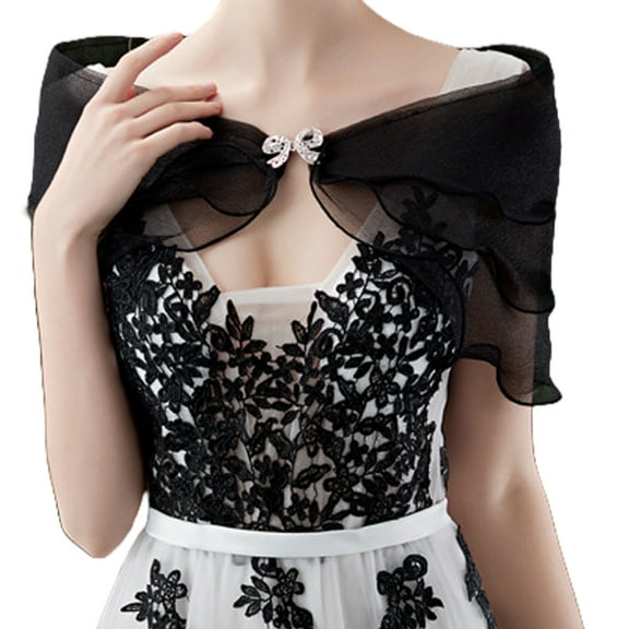 Stylish Bride Sheer Coverup Lightweight Shrug Bridal Wedding Capelet Elegant Shawl Enhancing Comfort and Elegances