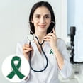 thumbnail image 1 of Stylish Brooch Elegant Ribbon Cancer Awareness Heart Shaped Silk Fashion Accessory for Clothing Bags, 1 of 3