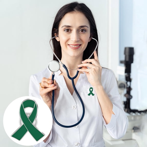 Stylish Brooch Elegant Ribbon Cancer Awareness Heart Shaped Silk Fashion Accessory for Clothing Bags