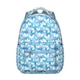 thumbnail image 1 of "Stylish Butterfly Pattern Backpack - Lightweight School Bag with Spacious Main Compartment, Padded Laptop Sleeve, Ergonomic Shoulder Straps, Fashionable Bookbag for College Students & Women", 1 of 6