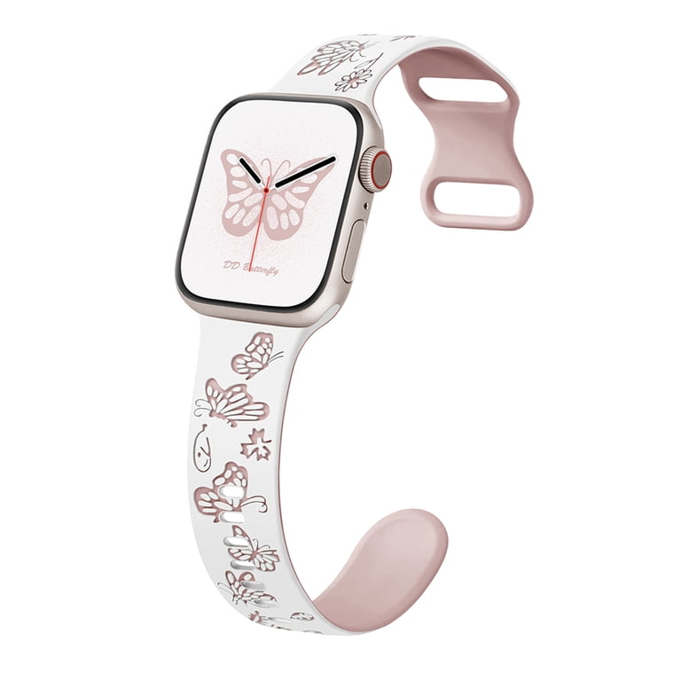 Stylish Butterfly Silicone Band for Apple Watch 42mm 44mm  display picture 1