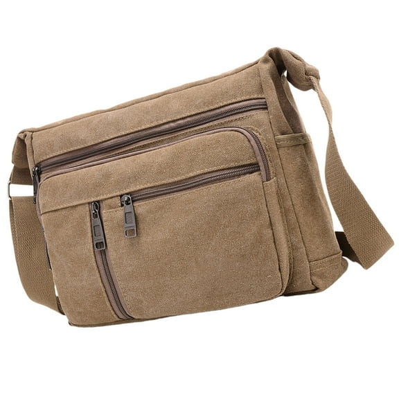 Stylish Canvas Handbag for Men and Women Shoulder Bag Spacious Interior with Multiple Layers for Organized Travel