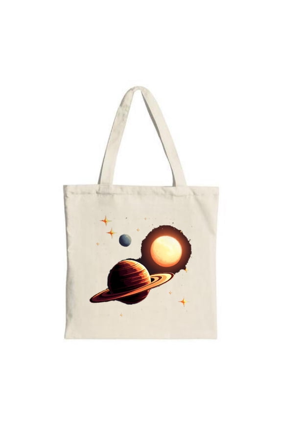 Stylish Canvas Tote Bag Bright Stars & Celestial Bodies - Perfect for Shopping Travel & Parties