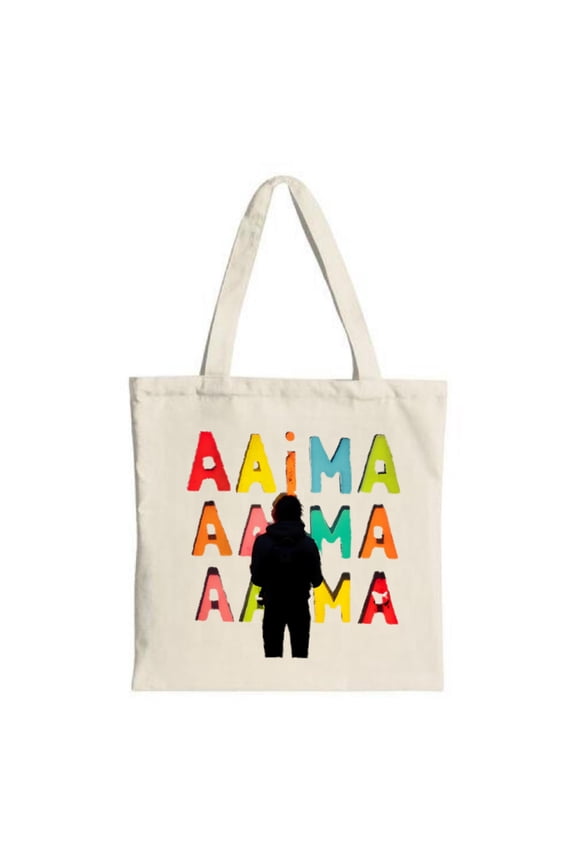 Vibrant Dance Illustration Tote Bag - Casual Style Colorful Splashes Perfect for Shopping Travel & Parties