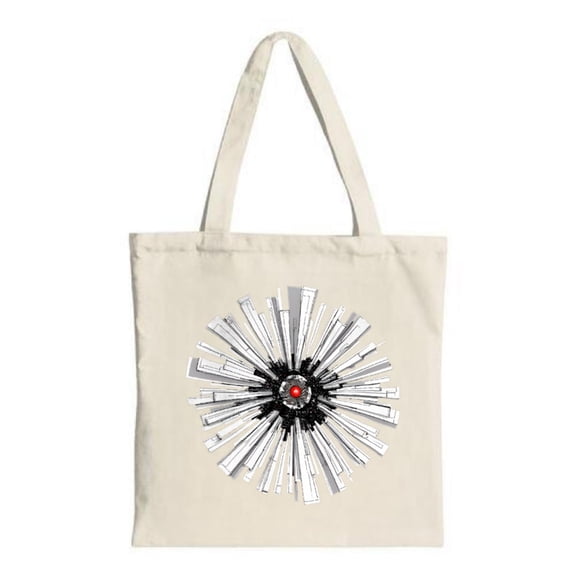 Stylish Canvas Tote Bag with Artistic Knife Design - Modern Light - Colored Perfect for Shopping Travel and Parties