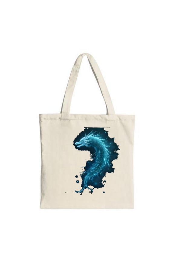 Stylish Canvas Tote Bag with Cream Background & Vibrant Design Perfect for Shopping Travel and Parties
