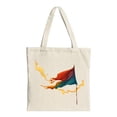 thumbnail image 1 of Stylish Canvas Tote Bag with Vibrant Orange and Pink Splash Design - Perfect for Shopping Travel and Parties, 1 of 4