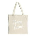 thumbnail image 1 of Stylish Canvas Tote Bag with Vibrant Orange and Pink Splash Design - Perfect for Shopping Travel and Parties, 1 of 4