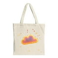 thumbnail image 1 of Stylish Canvas Tote Bag with Vibrant Orange and Pink Splash Design - Perfect for Shopping Travel and Parties, 1 of 4