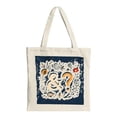 thumbnail image 1 of Stylish Canvas Tote Bag with Vibrant Orange and Pink Splash Design - Perfect for Shopping Travel and Parties, 1 of 4