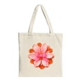 thumbnail image 1 of Vibrant Floral Canvas Tote Bag with Pink Bow - Perfect for Shopping Travel & Parties - Stylish & Reusable Design, 1 of 4